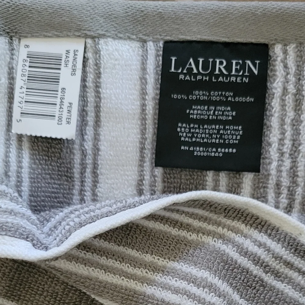 Lauren Ralph Lauren Striped Wash Cloth